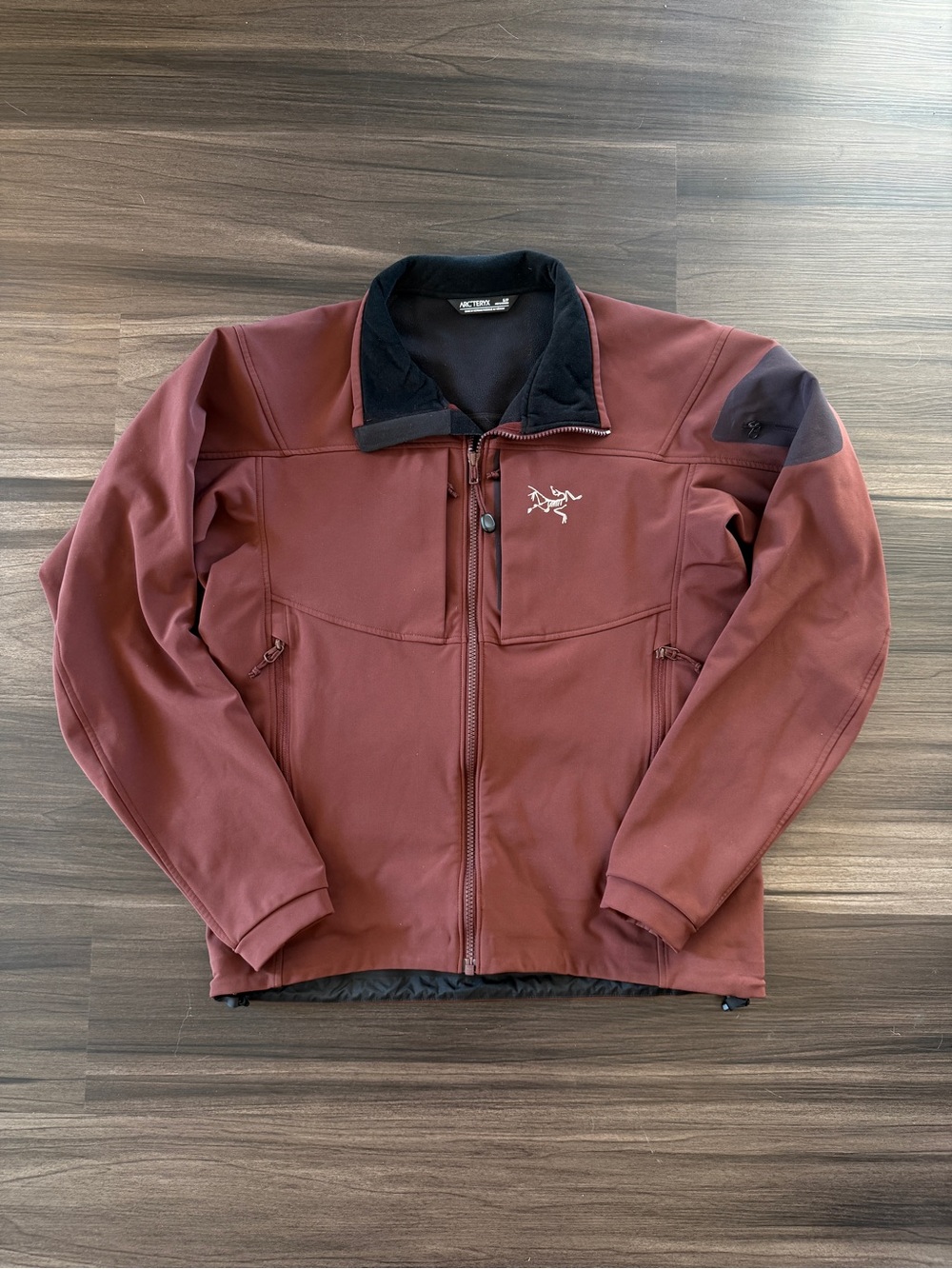 Arc'teryx Gamma MX Softshell Full-Zip Jacket Zipped Pockets Size S Brown / Rust